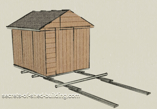 Moving a storage shed in just a few steps